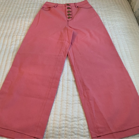 Kate Spade Heather Basket Weave Wide Leg Pant Size 00 - Picture 7 of 11